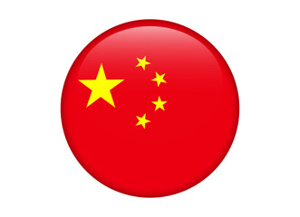 China Flag icon, Round flag icon design, vector illustration isolated on white background