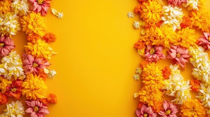 Obraz premium Indian festive decoration, Indian festival garland, toran, copy-space 