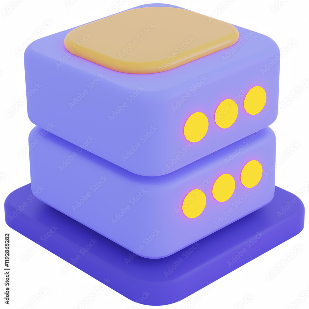 Aufkleber colorful 3d icon representing a modern app button in a playful design