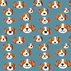 Fototapeta premium dog graphic seamless pattern