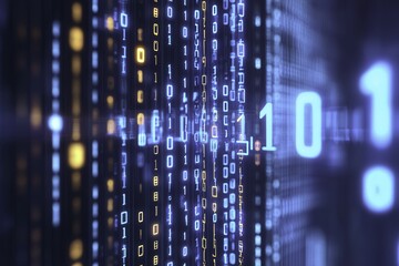 Glowing Circuit Board with Futuristic Digital Design