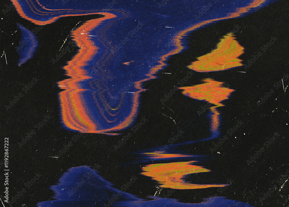 Poster glitch grainy abstract smeared gradient blurred unique background texture digital noise glitch damag