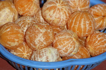 Close-up of tangerines without peel