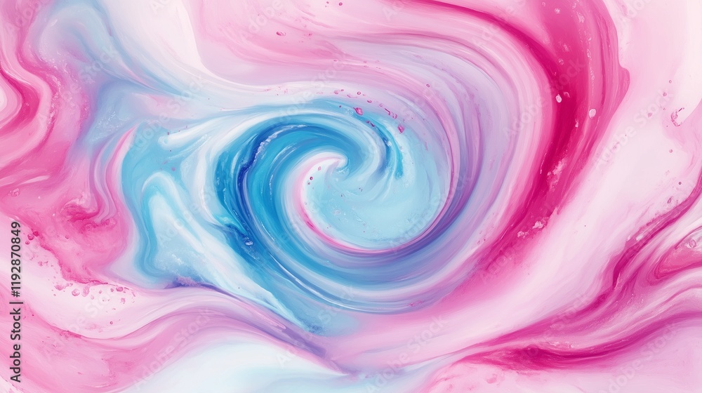 Poster Abstract swirl background with colorful fractal circles