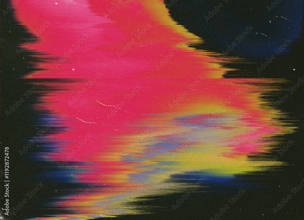 Poster glitch grainy abstract smeared gradient blurred unique background texture digital noise glitch damag