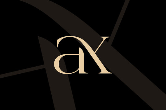 AX or XA letter logo icon design. Classic style luxury initials monogram.