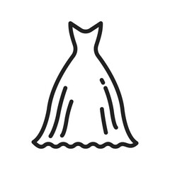 Wedding Gown icon vector image. Suitable for mobile apps, web apps and print media.