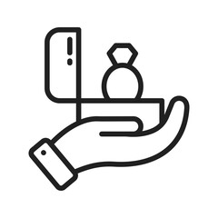 Wedding Proposal icon vector image. Suitable for mobile apps, web apps and print media.