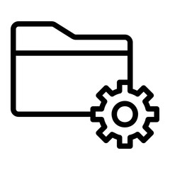 folder line icon