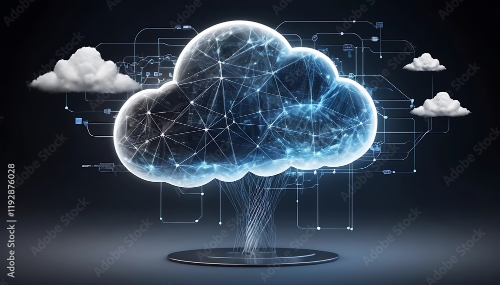Aufkleber networked cloud computing digital infrastructure system