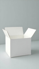 Empty White Gift Box Packaging Mockup
