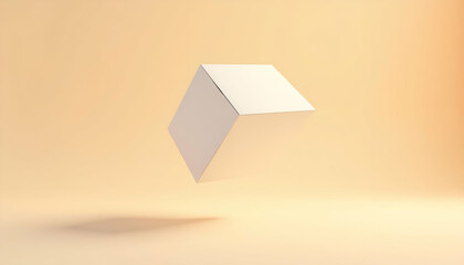 Floating White Cube Minimalist Product Mockup Background