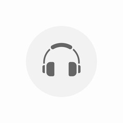 music headphones icon sign vector