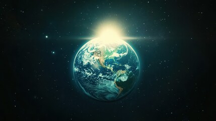 Obraz premium Earth Sunrise Celestial Sphere Space Background