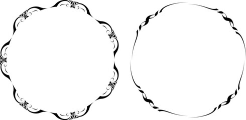 vector frames black on a white background