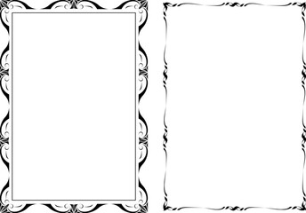 vector frames black on a white background