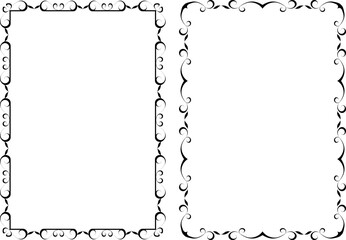 vector frames black on a white background