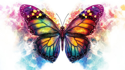 Obraz premium Monarch Butterfly A Vibrant Symbol isolated on a transparent or white background