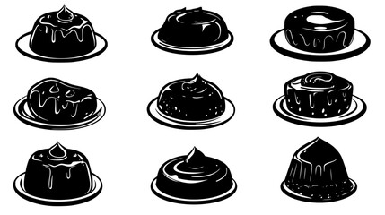 Chocolate Lava Cake tiled design, Chocolate Lava Cake repeating background illustration