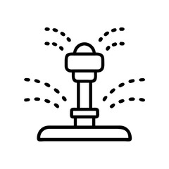 water sprinkler icon, water sprinkler line art - simple line art of water sprinkler, perfect for water sprinkler logos and icons and themed design