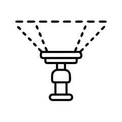 water sprinkler icon, water sprinkler line art - simple line art of water sprinkler, perfect for water sprinkler logos and icons and themed design