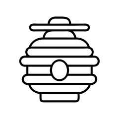 beehive icon, beehive line art - simple line art of beehive, perfect for beehive logos and icons and themed design