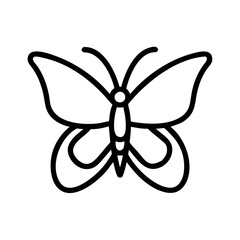 butterfly icon, butterfly line art - simple line art of butterfly, perfect for butterfly logos and icons and themed design
