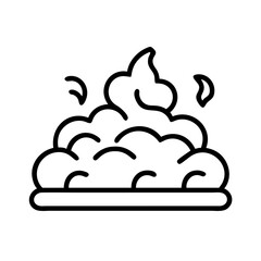 compost heap icon, compost heap line art - simple line art of compost heap, perfect for compost heap logos and icons and themed design