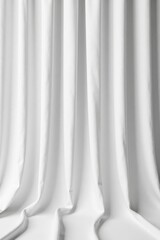 Luxurious white linen curtain backdrop, soft folds , material, sheer, texture