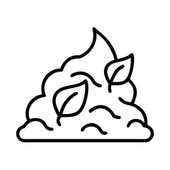 compost heap icon, compost heap line art - simple line art of compost heap, perfect for compost heap logos and icons and themed design