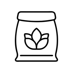 fertilizer bag icon, fertilizer bag line art - simple line art of fertilizer bag, perfect for fertilizer bag logos and icons and themed design