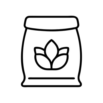 recommend clip art: fertilizer bag icon, fertilizer bag line art - simple line art of fertilizer bag, perfect for fertilizer bag logos and icons and themed design