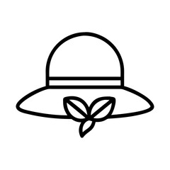 garden hat icon, garden hat line art - simple line art of garden hat, perfect for garden hat logos and icons and themed design