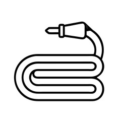 garden hose icon, garden hose line art - simple line art of garden hose, perfect for garden hose logos and icons and themed design