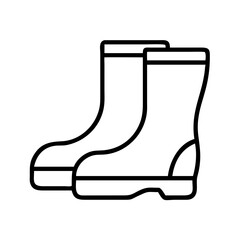 gardening boots icon, gardening boots line art - simple line art of gardening boots, perfect for gardening boots logos and icons and themed design
