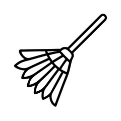 leaf rake icon, leaf rake line art - simple line art of leaf rake, perfect for leaf rake logos and icons and themed design
