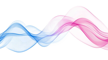 Fototapeta premium Pink and blue smoke effect design element isolated on a transparent or white background