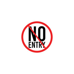 NO Entry sign icon