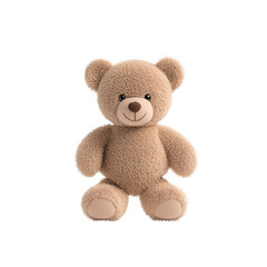 Fototapeta premium A cute and cuddly teddy bear plush toy for kids and collectors., isolated on a transparent background.
