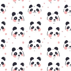 Panda graphic seamless pattern