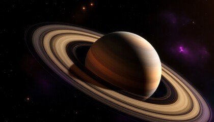Fototapeta premium Saturn Planet Majestic Rings Space Background Cosmic Beauty