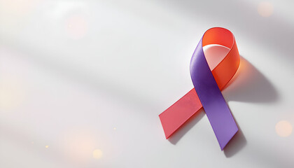 Symbolic Awareness Ribbon Representing Causes Such as Cancer and Mental Health Issues