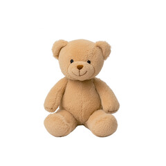 Obraz premium A soft, cuddly teddy bear perfect for children and comforting toy lovers., isolated on a transparent background.