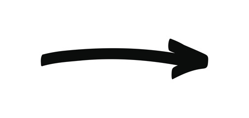 Hand drawn vector doodle arrow isolated on a white