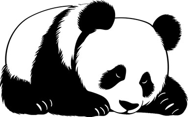 Handdrawn giant panda drawing  © safri