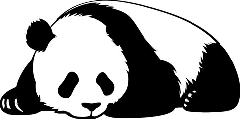 Handdrawn giant panda drawing  © safri