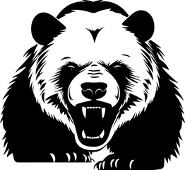 Handdrawn giant panda drawing 