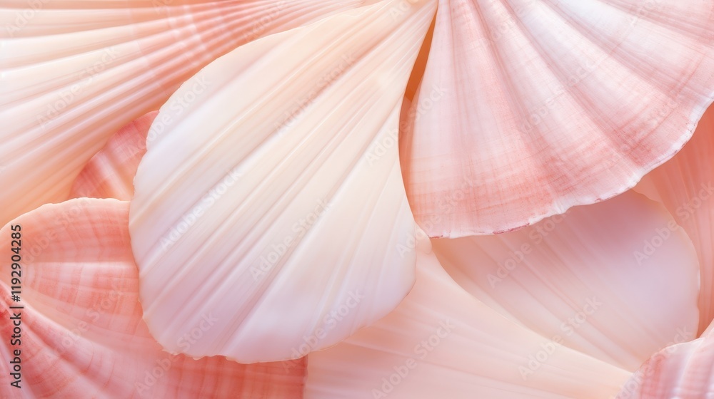 Aufkleber beautiful abstract background of soft pink shell petals with gentle curves and delicate textures for