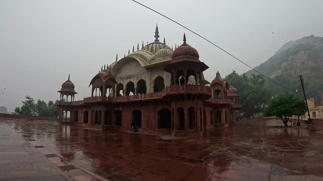 A stunning red sandstone Musi Maharanis Chhatri