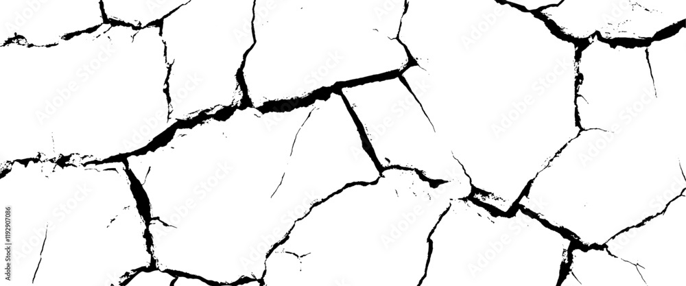 Poster vector abstract background with kintsugi cracks design and grunge cracked texture style with cracked